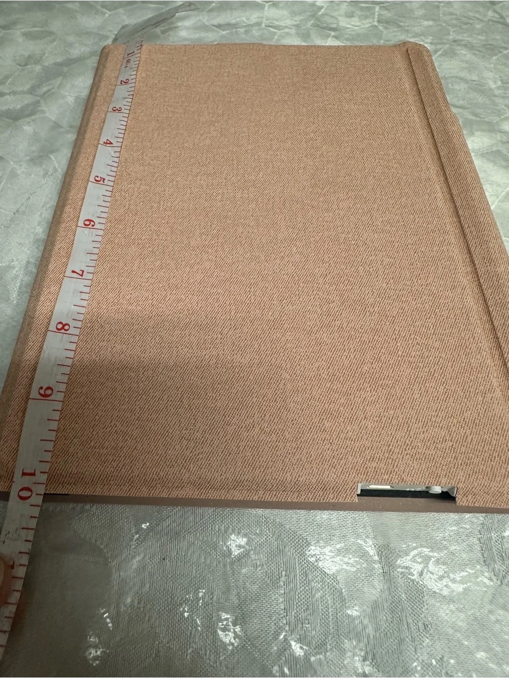 Rose Gold Tablet Keyboard Case with White Bluetooth Keyboard and Trackpad
